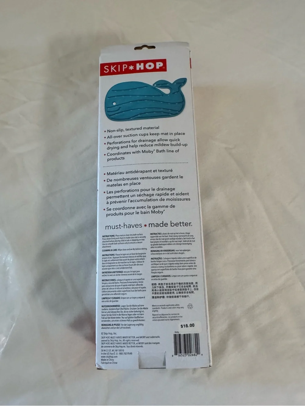 Skip hop moby bath mat, blue